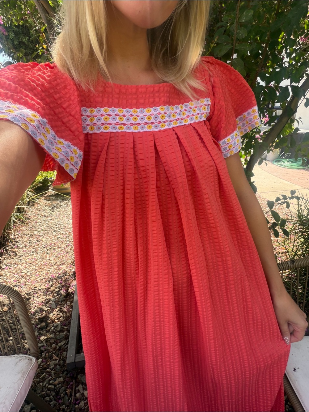 Vintage Coral House Dress